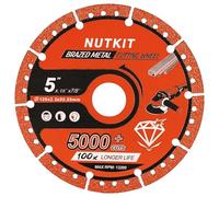 NUTKIT Disque Diamant 125, Disque Diamant Carrelage, disqu diamant beton, Universels 125mm disque diamant, disque dia-mant 125mm extra fin, pour Métal, Pierre, Porcelaine, Bois, Plastique(1PC)