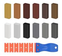 NUTKIT Kit De Réparation De Cire Dure, 12 Couleurs Kit Reparation Carrelage | Cire de réparation de Meubles avec Grattoir et 6 Lames, Mastic de Cire pour Bois/Carrelage/Parquet/Laminé/Vinyle