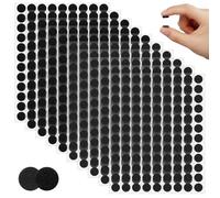 NUTKIT Scratch Autocollant Rond, 1080 Pièces 10mm Autocollantes Hook & Loop Pastille Adhesive, Réutilisable, Scratch Autocollant Double Face Rond, pour Papier, Plastique, Verre, Métal(Noir)