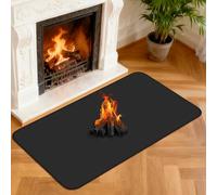 NUTKIT Tapis de Cheminée Ignifuge, 120 x 70 x 0.1CM Tapis de Cheminée, Tapis Anti Feu Carré, Tapis Devant cheminée réutilisable, Tapis Ignifuge pour Poêle à Bois, cheminée, Intérieur et Extérieur