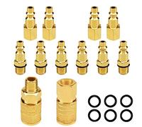 Nutmanel 12 Pcs 1/4"NPT Raccord de Compresseur d'air Kit de Prise de Connecteur de Coupleur d'air Connecteur Rapide Pneumatique
