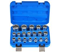 nutmanel Pièces Jeu de Douilles, douze pans, Douille Multi Empreinte 12 pans 1/2" | 8-32mm I Acier CR-V