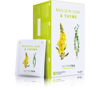 Nutra Tea - Feuille de molène et thym | Thé à la molène pour les poumons et la gorge - 80 % feuille de molène, 20 % de thym - 120 sachets de thé enveloppés - par Nutra Tea - Tisane - (lot de 6)