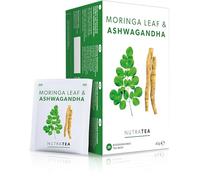 Nutra Tea - Feuille de Moringa et Ashwagandha - Sachets de thé de Moringa, sachets de thé Ashwagandha - Pour le soutien de l'humeur et le soulagement du stress - 20 sachets emballés individuellement