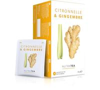 Nutra Tea - Thé à la citronnelle et au gingembre - 40 Sachets de thé enveloppés - Tisane - (2 paquets)