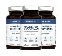 Nutraclear | Cure de 3 mois Magnésium Bisglycinate Pharmagnesia® + vitamine B6 | Réduction de la Fatigue & du Stress | Fonction Musculaire et Nerveuse
