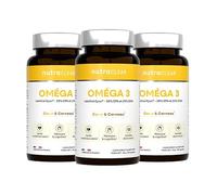Nutraclear | Cure de 3 mois Oméga 3 Epax® (3x90 Capsules) | Huile de poisson premium labellisée Epax®