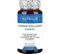 Collagène Marin Pure Hydrolysé - Acide Hyaluronique Q10 Vit C E - Peau Articulations - PRIX 2023 - Peptide de Collagene Marin Hydrolysé Type I - 60 Capsules Marine Collagen Nutralie
