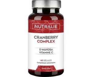 Nutralie Cranberry Américaine Avec Vitamines C Et D-Mannose Cystite 60 Gélules
