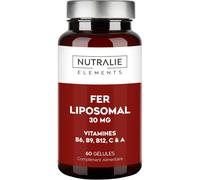 Nutralie Fer Liposomal 30 mg + B6 + B12 Fatigue Et Épuisement 60 Gélules