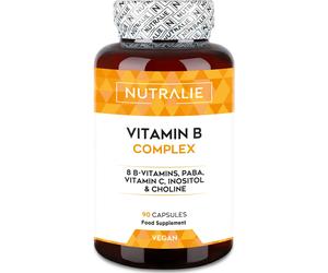 Nutralie Vitamina B Complex con Vitamina C + Colina + Inositol + PABA 90caps
