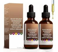 Nutralis Noyer Noir Absinthe Gut Cleanse, Soutient l'Équilibre Gestuel et Digestif, Améliore l'Énergie, la Santé Gestuelle,2Pcs