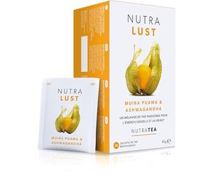NutraLust - Thé de libido - Aphrodisiaque naturel - 20 Sachets de thé enveloppés - par NutraTea - Tisane