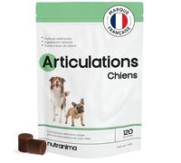 Nutranima - Articulations Chien | Complément Mobilité & Arthrose | 120 Friandises Naturelles | Anti-inflammatoire, Collagène | Chiot, Tous âges & Races | Formule Vétérinaire - Marque Française