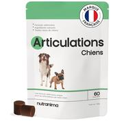 Nutranima - Articulations Chien | Complément Mobilité & Arthrose | 160 Friandises Naturelles | Anti-inflammatoire, Collagène | Chiot, Tous âges & Races | Formule Vétérinaire - Marque Française