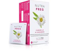 NUTRAPREG - Tisane Grossesse | Thé contre les nausées matinales - Aide à soulager les nausées - Contient du gingembre, de la menthe poivrée et de la camomille - 20 sachets de thé - Nutra Tea - Tisane