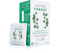 NUTRATHROAT - Thé pour la gorge | Tisane Confort de la Gorge - Pour le mal de gorge et la toux - Comprend la racine de guimauve et de l’orme glissant - 20 sachets de thé - Nutra Tea - Tisane