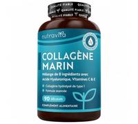 Nutravita Collagène Marin et Acide Hyaluronique 1000 mg - 90 Capsules