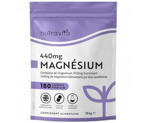 Nutravita Complexe de Magnésium 945 mg - 180 Gélules Végétales - 90 Jours | Haute Absorption - Compléments de Magnésium de Qualité Supérieure - Fabriqué au Royaume-Uni