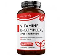 Nutravita Complexe Vitamine B Extra Fort avec Vitamine D - 365 Comprimés