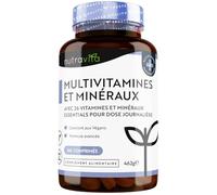 Multivitamines et Minéraux - 365 Comprimés (12 Mois) 26 Nutriments dont Zinc Fer Selenium Vitamine C A B D3 E K - Vitamines, Minéraux et Compléments Vegan Haute Absorption - Nutravita
