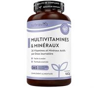 Nutravita Multivitamines et Minéraux - 365 Comprimés Véganes - Vitamine A-Z | Vitamine C, A, B, D3, E, K, Zinc, Fer & vitamines B - Immunité, métabolisme énergétique normal et reduction de la fatigue