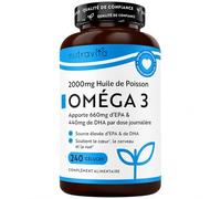 Nutravita Omega 3 Huile de Poissons 2000 mg - 240 Gélules - 4 Mois