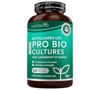 Nutravita Probiotique Flore Intestinale 60 Milliards d'UFC - 60 Gélules