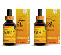 Nutravita Vitamine D3 Végétale - 1000 UI par Goutte - Flacon de 60ml (Lot de 2)