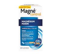 NUTREOV - Magné Control - Fatigue, Nervosité, Équilibre Musculaire - Complément Alimentaire à Base de Magnésium Marin et de Vitamines - Fabrication Française - 60 Comprimés