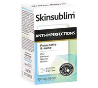 NUTREOV - SKINSUBLIM Anti-Imperfections - Complément Alimentaire à Base d’Actifs d’Origine Végétale - Sans Gluten, Vegan, Fabrication Française - 60 Comprimés