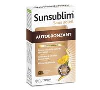 NUTREOV - Sunsublim Sans Soleil, Autobronzant - Complément Alimentaire à Base d’Actifs d’Origine Naturelle - Fabrication Française - 28 Capsules