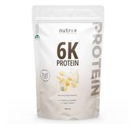 Nutri + 6K Poudre de Protéines Végétaliennes - Banana Milk - Sachet de 1 kg - avec 78% de Protéines - Poudre de Protéine à 6 Composants - sans Aspartame