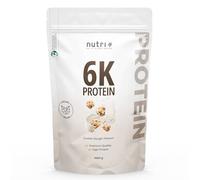 Nutri + 6K Poudre de protéines végétaliennes - Cookie Dough - sachet de 1 kg - avec des pépites de chocolat - fitness & musculation - avec les BCAA