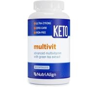 Nutri-Align Multivit Keto Multivitamines, 90 Capsules | Multivitamines pour un régime avec peu de glucide. Optimisé pour les régimes Atkins, cétogène. Extra-fort, sans fer