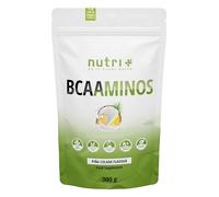 Nutri + BCAA Pina Colada Flavor - Complexe d'acides aminés hautement dosé - BCAAminos Instant Powder vegan - Poudre d'acides aminés - 2:1:1 L-Leucine L-Isoleucine L-Valine 300 g