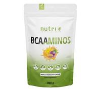 Nutri + BCAA poudre Mangue Maracuja - Amino Complex hautement dosé - BCAA Instant Powder - meilleure solubilité & goût sensationnel - 300 g de poudre - mélange d'acides aminés