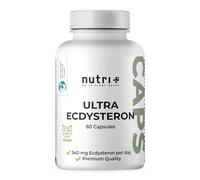 Nutri + Beta Ecdysterone Supplément hautement dosées + vegan - 540 mg par capsule - 90% beta-ecdysterone + L-Leucine - extrait de Stemmacantha Carthamoides - Fitness gelule