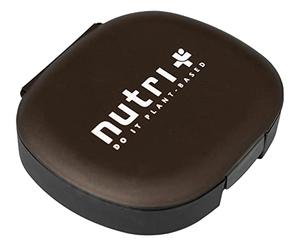 Nutri + Boîte à gélules - 11 x 10 x 3 cm - Boîte à pilules pour la garde 5 jours/compartiments - Boîte à comprimés - sans BPA - Supplement Box