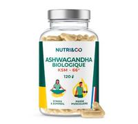 Nutri&Co – Ashwagandha Bio KSM66 – 120 gélules – 05/2025