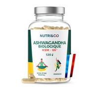 Nutri&Co – Ashwagandha Bio KSM66 – 120 gélules – 05/2025