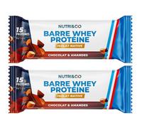 NUTRI&CO Barre protéine Whey Goût Chocolat & Amandes Set(S) 2x1 pc(s)