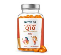 Nutri&Co Complément alimentaire Coenzyme Q10 (Ubiquinone 200 mg) + Vitamine C – 120 gélules