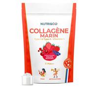 Nutri&Co Collagène Marin Type 1, 2 & 3 Peau & Articulations Fruits Rouges 180g