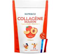 Nutri&Co Collagène marin type 1, 2 et 3 - goût pêche - 180 g