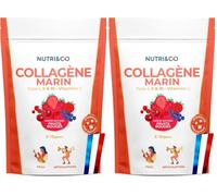 NUTRI&CO Collagène Marin Type 1, 2 et 3 & Vitamine C | Fruits Rouges 30 jrs (Lot de 2)