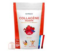 NUTRI&CO Collagène Marin Type 1, 2 et 3 & Vitamine C | Fruits Rouges 90 jrs
