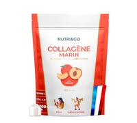 NUTRI&CO Collagène Marin Types 1, 2 et 3 & Vitamine C | Goût Pêche | 15 jrs
