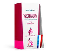 NUTRI & CO Cranberry + D-Mannose + Hibiscus - Inconfort Urinaire Flore Intime - Cure Naturelle de 5 jrs - 10 Sticks Pratiques et Discrets au Dosage Efficace - Poudre Arôme Cerise - Fabriqué en France