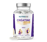 NUTRI&CO Créatine Monohydrate Creapure® 100% Pure | 120 gélules Neutre